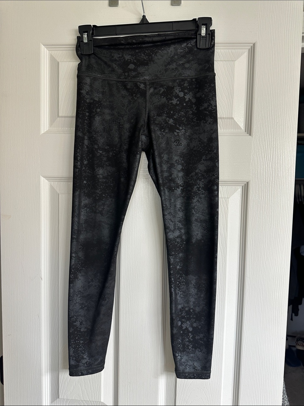Athleta Black Mottled High-Rise leggings